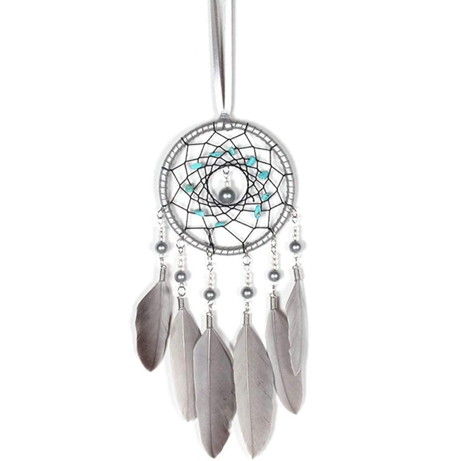 SPANICE Feather Dream Catcher Car Interior Rearview Pendant