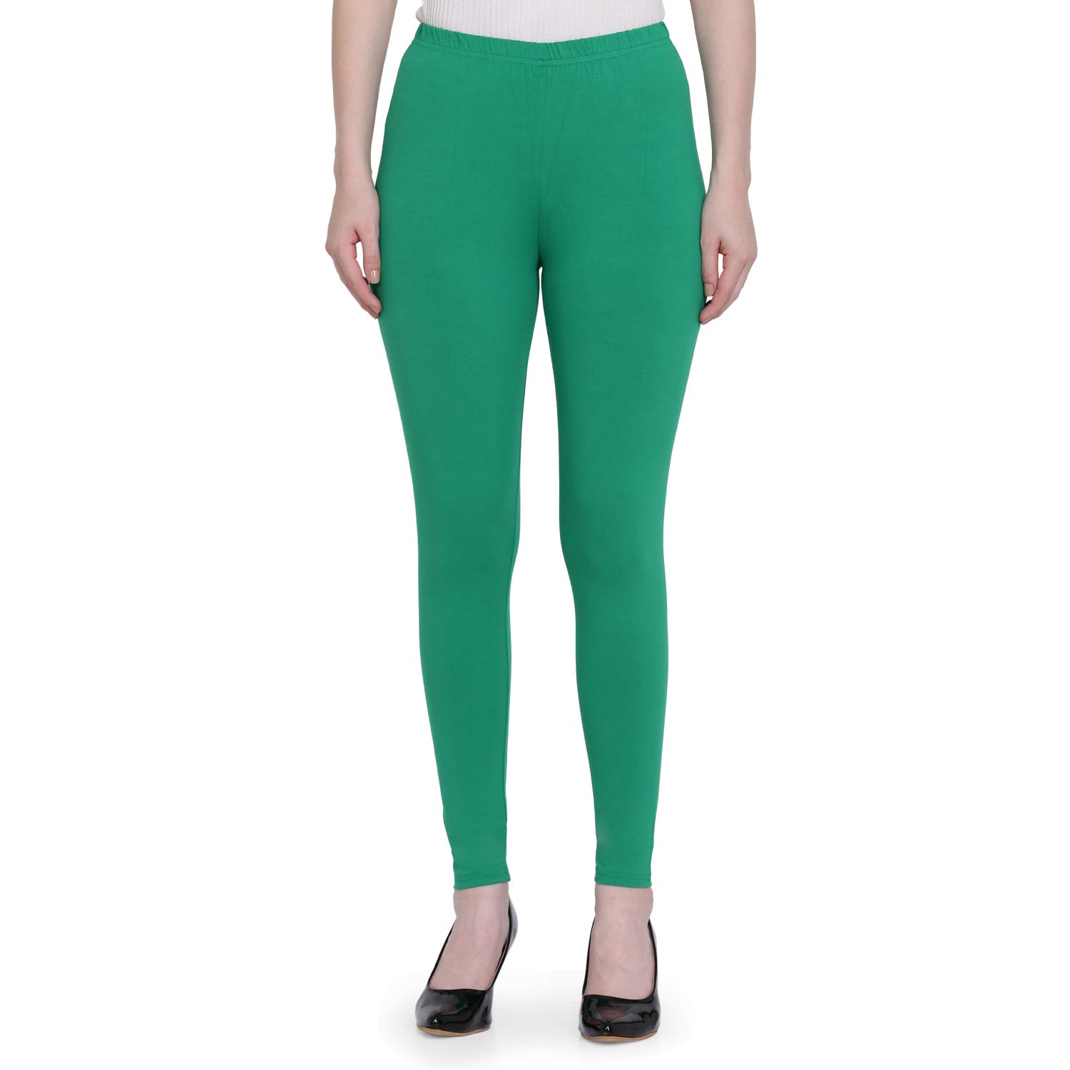 spiffy Women Footed Length Cotton Spendex Legging P.Green-picture-46