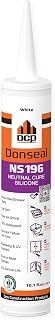 DCP Donseal NS196 Silicone Caulk Sealant – 100% Silicone Tube for Bathroom, Kitchen, Outdoor, Bathtub and Window Seal, 10.1 fl oz – White