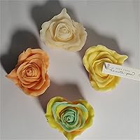 Vista 6 de Molde de silicona para vela en forma de corazón de rosa, molde de jabón en forma de flor, molde de fondant, molde de chocolate, molde de caramelo