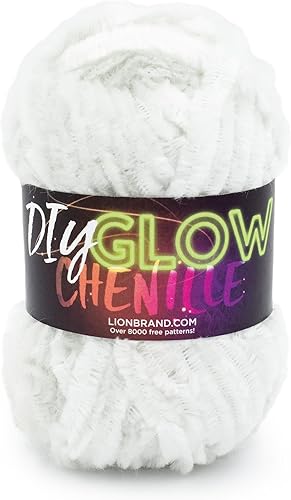 Miniatura 9 de Lion Brand Yarn Chenilla brillante DIY, hilo voluminoso, perla, paquete de 3