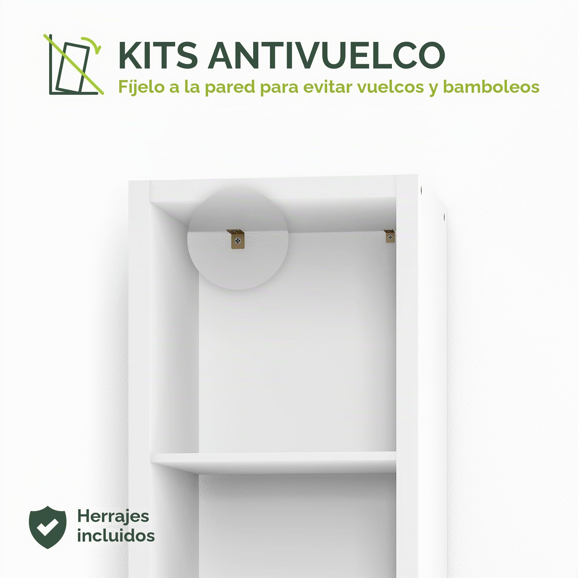 Furinno Cubículo Organizador de Almacenamiento Decorativo con Parte Trasera Abierta, 2 Cubos, Gris Claro