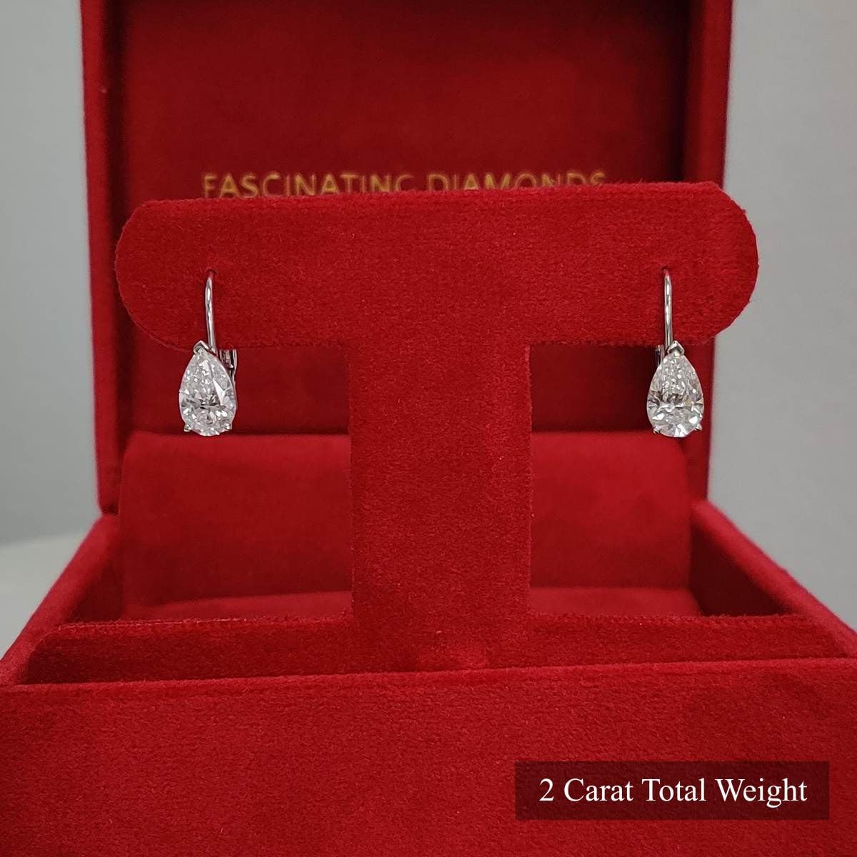 Lever Back Earrings for Women IGI Certified 1/2 To 5 Carat Lab Grown Diamond Solitaire Drop Dangle Earrings in 14K Gold/Silver (E-F-G, VS1-VS2, 0.50-5 Ctw)