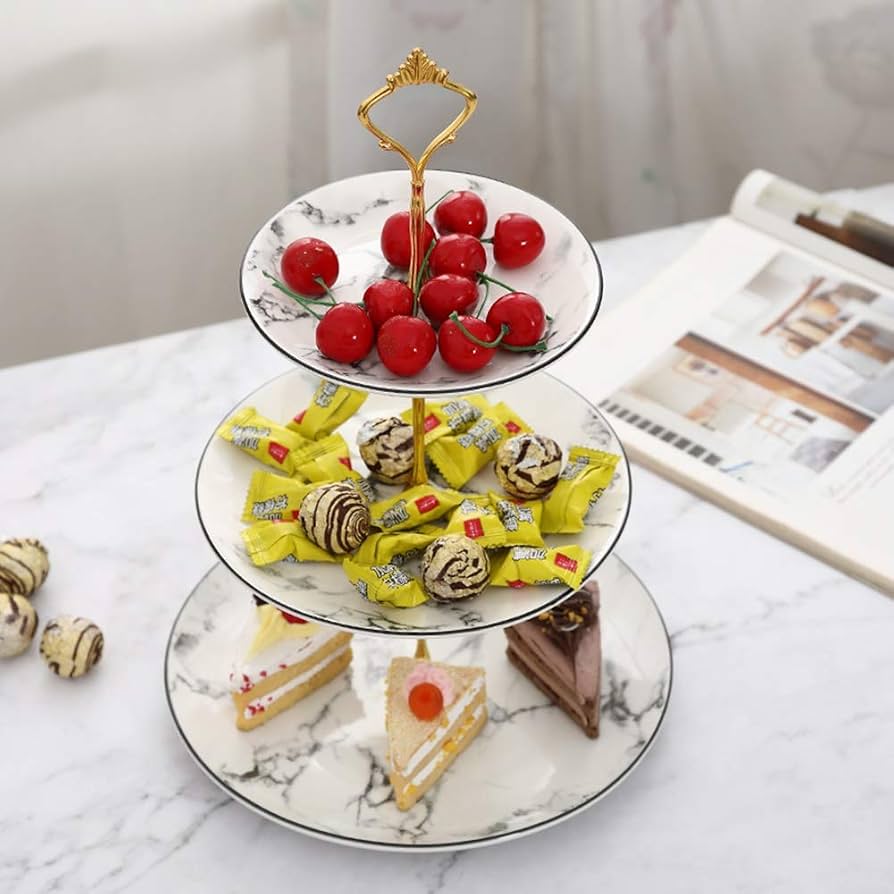 Cake Stand, Dessert Tray, Cupcake Display Stand, Marbling Shop