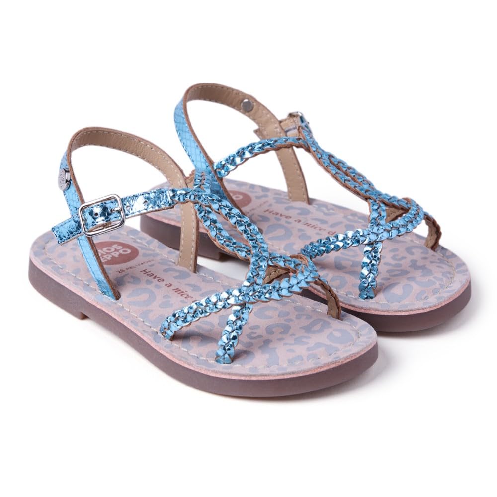GIOSEPPO Boy's Girl's Boden T-Strap, Blue, 11 UK Child