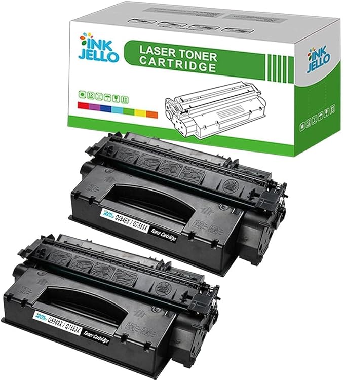 InkJello Compatible Toner Cartucho Reemplazo Por HP Laserjet M2727nf MFP M2727nfs MFP P2014 P2014n P2015 P2015d P2015dn P2015dtn P2015n P2015x Canon I-SENSYS LBP-3310 LBP-3370 Q7553X (Negro
