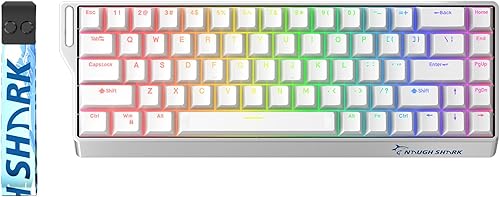 GK GAMAKAY x NaughShark NS68 - Teclado para juegos con cable de disparo rápido, 65% efecto Hall, tasa de sondeo de 8 KHz, 0.000 in RT, toque a