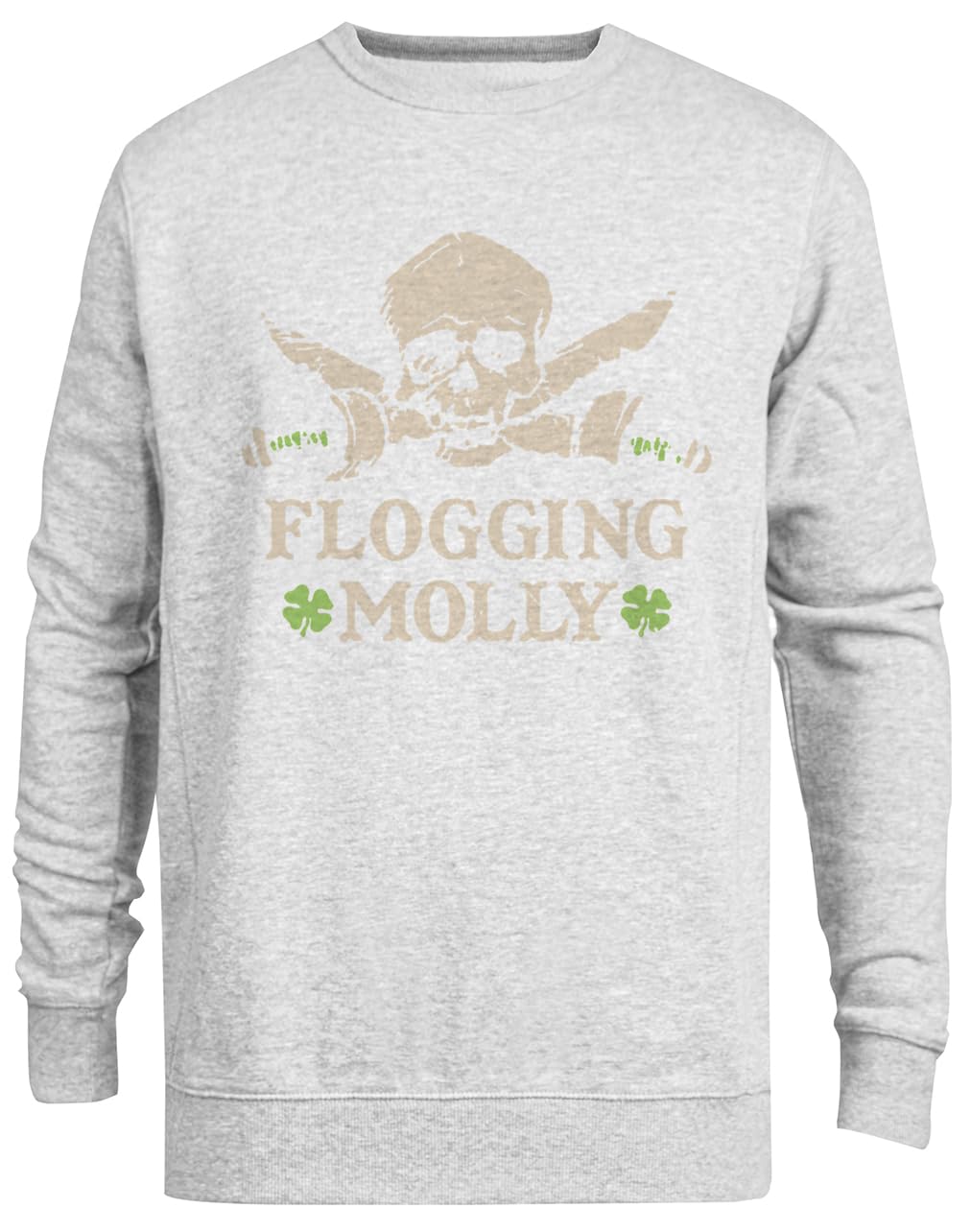 Pull Flogging Molly Gris Chaud et Confortable Style Rock
