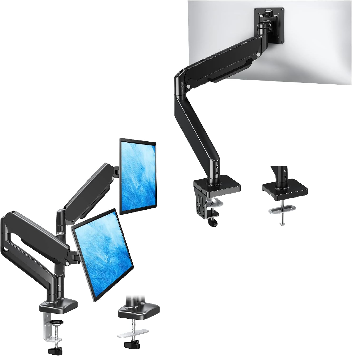 MOUNTUP Normal Dual Monitor Stand & Ultrawide Single