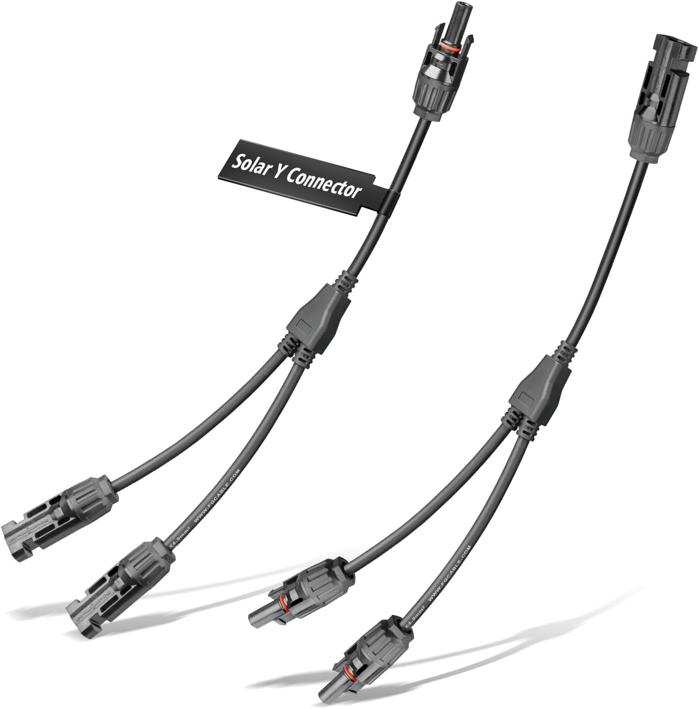 Solar Connectors Y Branch Parallel Adapter Cable 1 to 2 Male Female Splitter ...