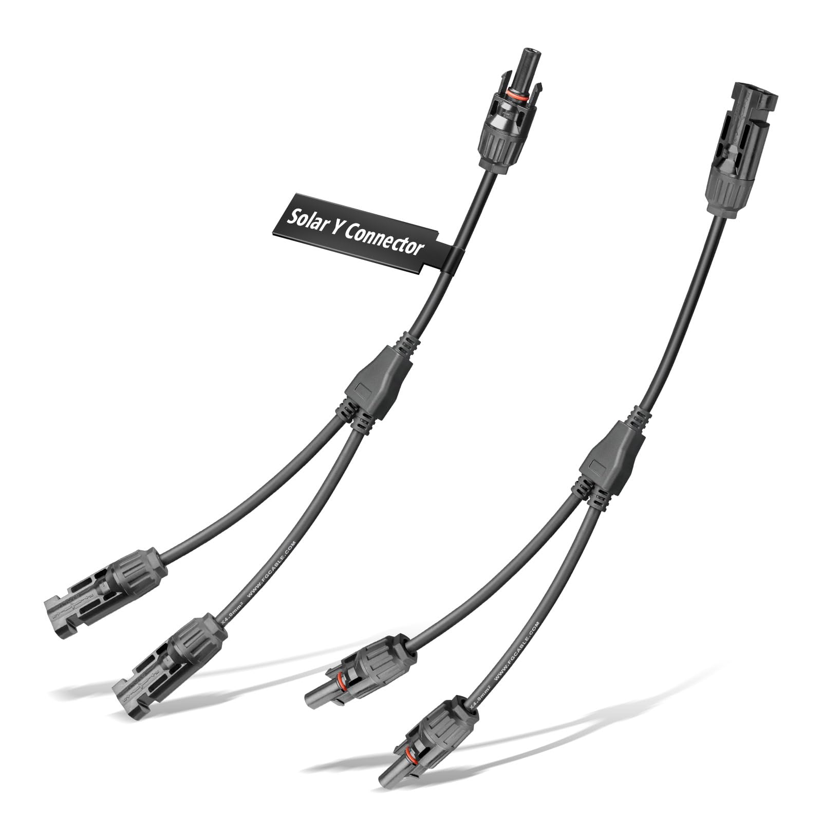 Solar Connectors Y Branch Parallel Adapter Cable 1 to 2 Male Female Splitter ...