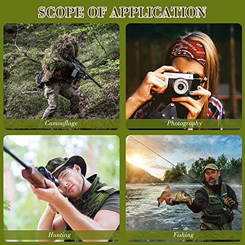 Sintege 3 Pieces Camo Hunting Face Mask Camouflage Leafy Hat Ghillie Face Covering 3D Full Cover Camo Headwear Turkey Hunting Gear Accessories