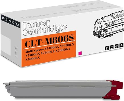 Compatible for Samsung CLT-K806S CLT-C806S CLT-M806S CLT-Y806S Toner Cartridge Replacement for Multixpress X7400Gx X7400lx X7500Gx X7600Gx Printer 1 Pack Magenta
