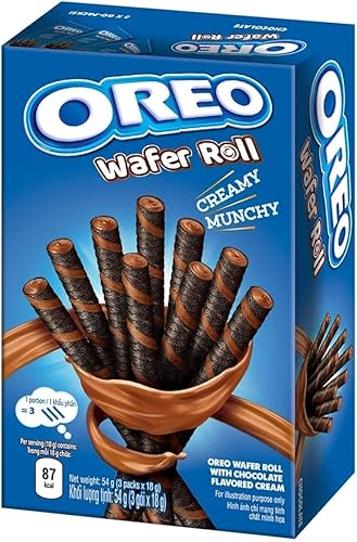 Miniatura 3 de GSS Oreo Wafer Roll Paquete variado (juego de 2) | Fresa (1.90 oz) - Chocolate (1.90 oz)