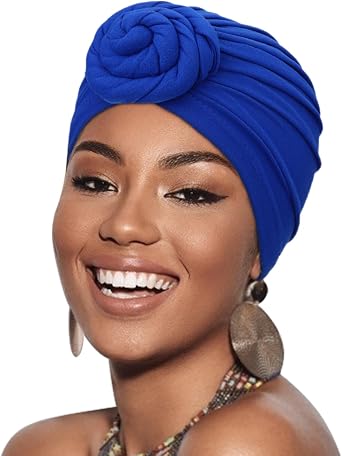African Women Turban Caps Pre-Tied Twisted Turbans Head Scarf for Women Hair Wraps Cover Beanie Cancer Chemo Headwear