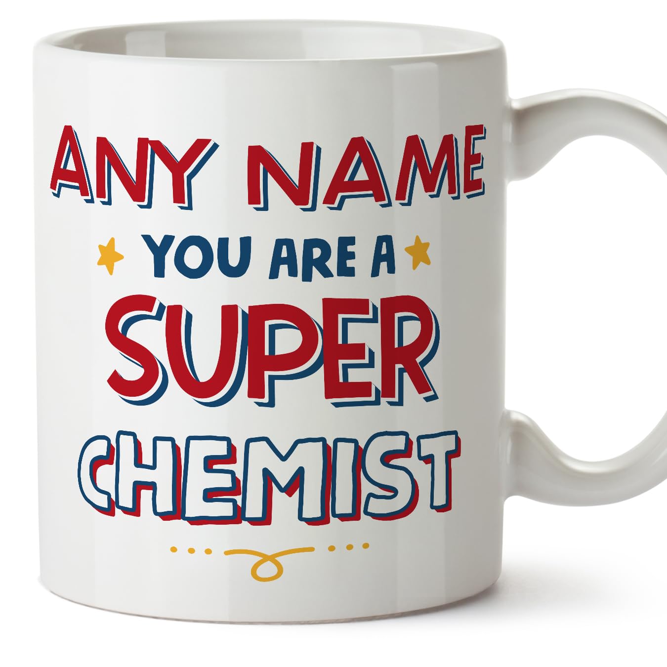 MUGFFINS Personalised Mug for Chemist - in English - You are Super - Funny Custom Gift for Colleagues - Ceramic 11oz Mug
