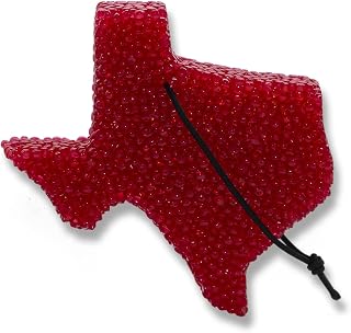 Leather, Lone Star Candles & More’s Premium Strongly Scented Freshies, Authentic Aroma of Genuine Leather, Car & Air Freshener, USA Made in Texas, Red Texas State 1-Pack