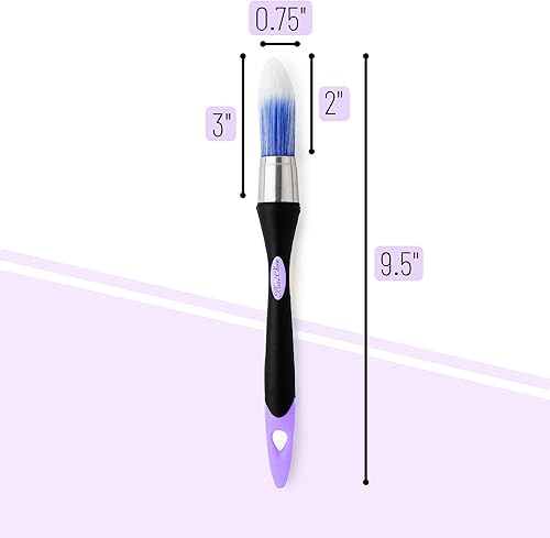 Miniatura 42 de Bates - Brocha de pintura para recortar, 0.75 pulgadas, mango ergonómico antideslizante, cerdas sintéticas, pinceles de corte para pintar, negro