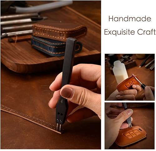 Miniatura 10 de ADR. Funda protectora de piel auténtica para llave de coche para Tesla modelo 3YS