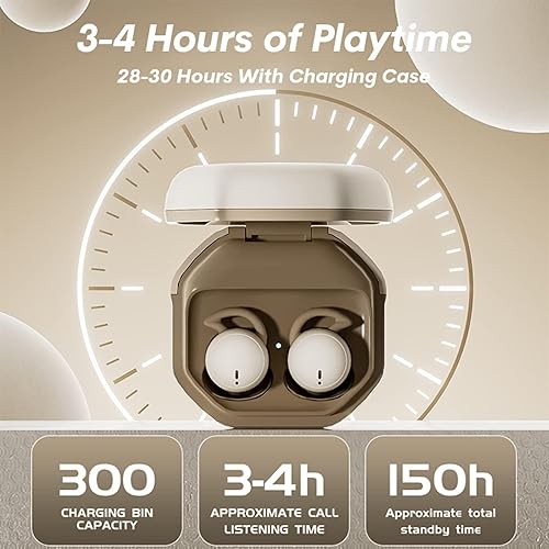 Miniatura 8 de Xmenha Auriculares invisibles para dormir inalámbricos pequeños pequeños discretos con cancelación de ruido auriculares para dormir auriculares