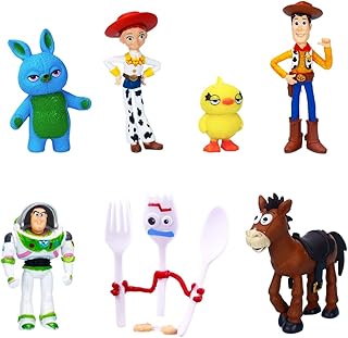7Pcs Cake Toppers Figurines Mini Figures Anime Cake Decoration Cupcake Figurines Happy Birthday Party Supplies Birthday Gift Toys for Kids