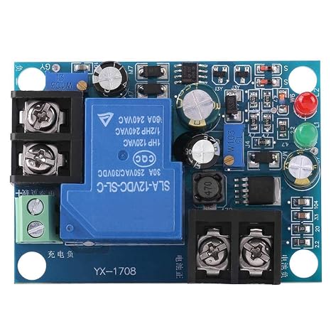 12V/24V/36V/48V Control Module, 30A Automatic Battery Charger Charging Controller Battery Charging Protection Module(12V)