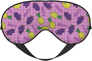 Comfortable Eye Masks for Sleep - Cute Grape Pineapple Sleep Masks for Women Men, Soft Blackout Eye Mask for Sleeping
