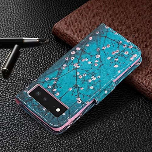 Google Pixel 6A Case Shockproof Slim PU Leather Flip Pouch Wallet Phone Silicone Cover with Magnetic Stand Card Holder Slot Protective Smartphone Cases for Google Pixel 6A Kapok