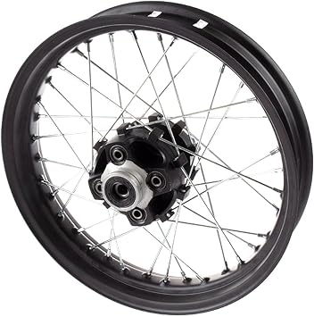 Rear Black Wheel 17 x 3.00inch compatible with Lexmoto Tempest 125 Euro 5 LJ125-9A-E5/Tempest 125 LJ125-9A/Tempest GT 125 Euro 5 LJ125-9A-GT-E5/Tempest GT 125 LJ125-9A-GT