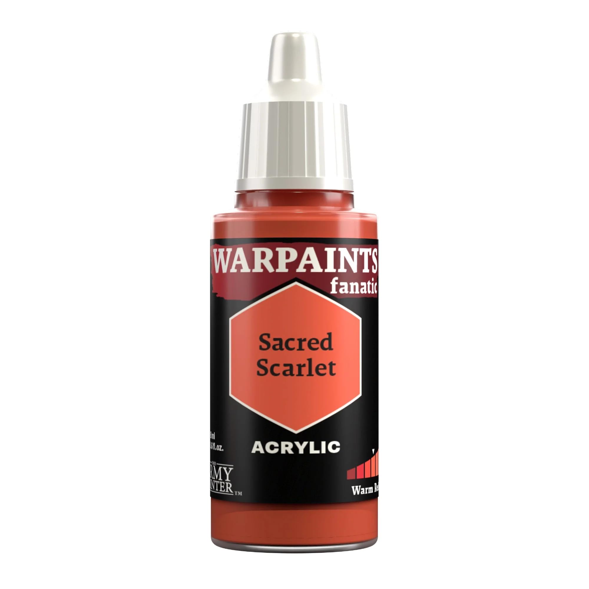 The Army Painter , Warpaints Fanatic Sacred Scarlet Acrylics, Miniature Hobby Painting, Quality Paint For Miniature Wargaming