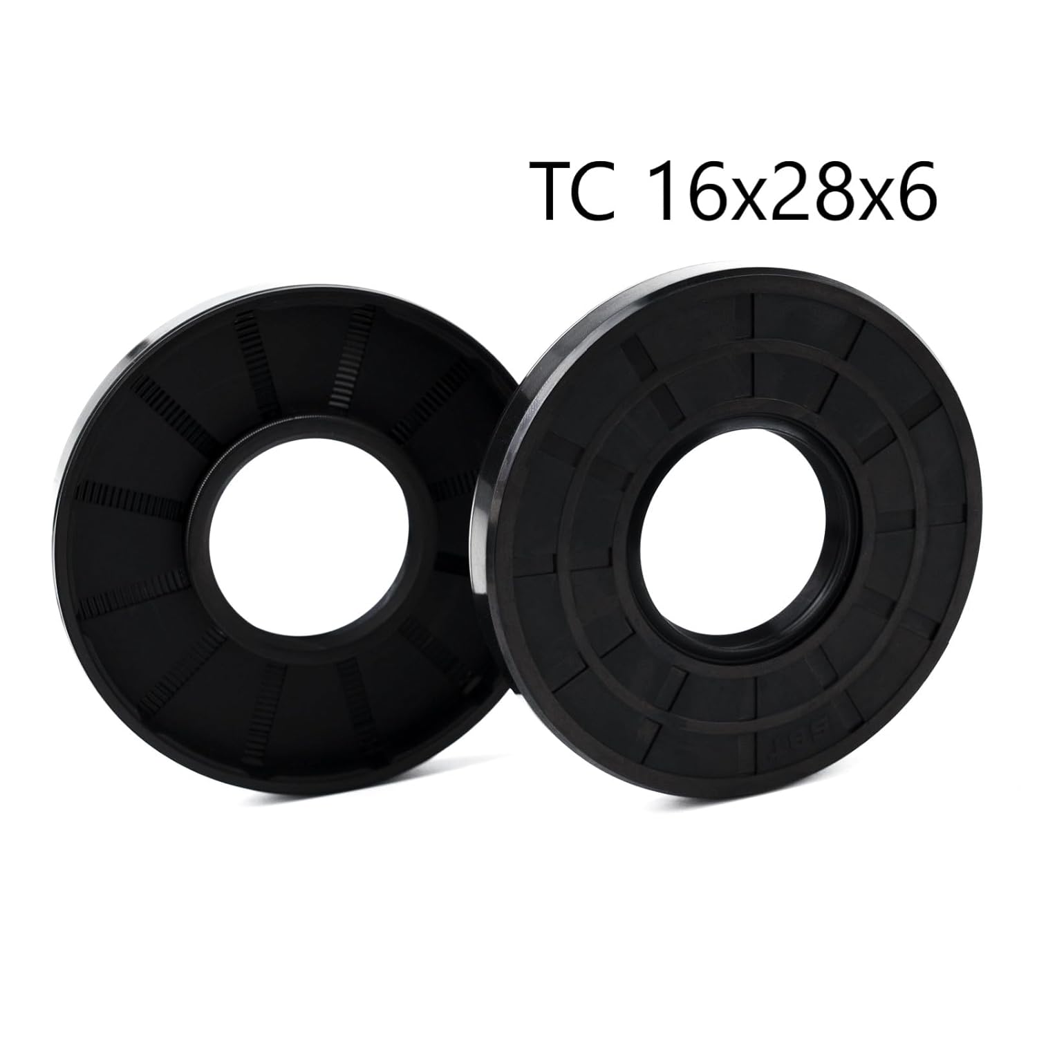 XIKE 2PCS TC 16x28x6 Oil Seal,Oil Shaft Seal,Double Lip Seals with Spring for Bearing Shaf