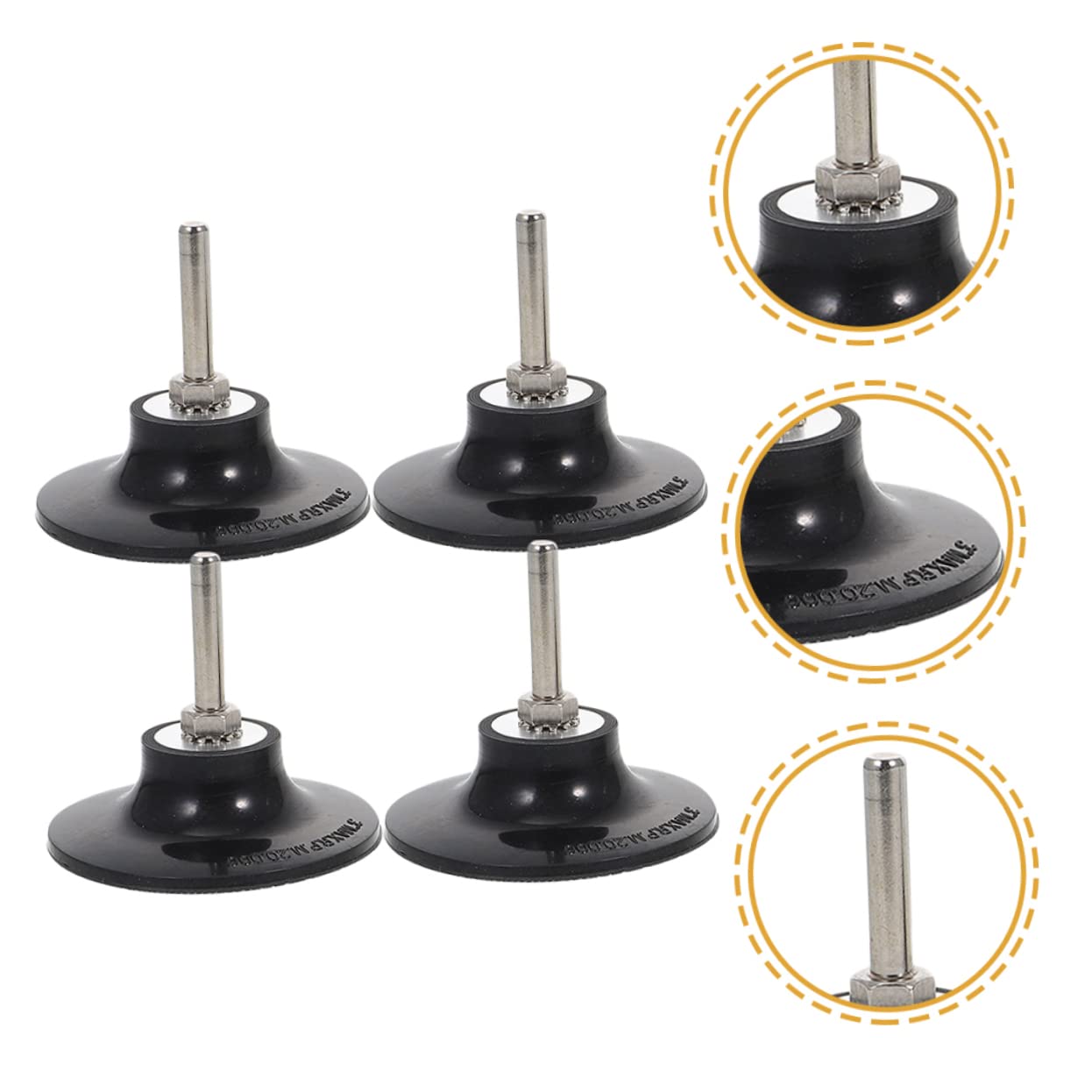 4pcs Disc Pad Holder Angle Backing Pad for Sanding and Polishing Compatible Drills and Grinders for Preparation and Finishing Tasks