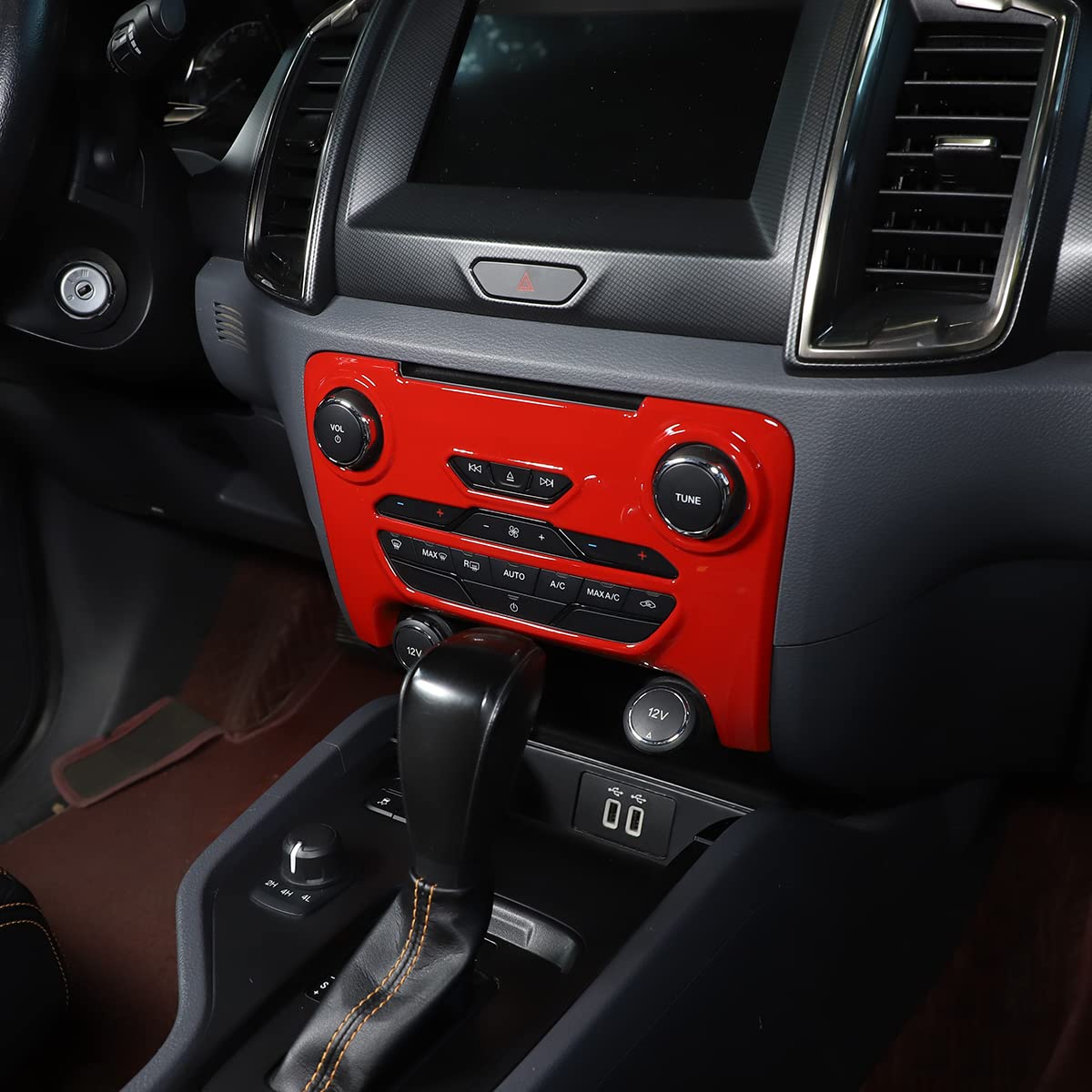 Garniture Panneau Console Centrale Pour Ford Ranger 2015-2022 - Décor ABS Protection Anti-rayures