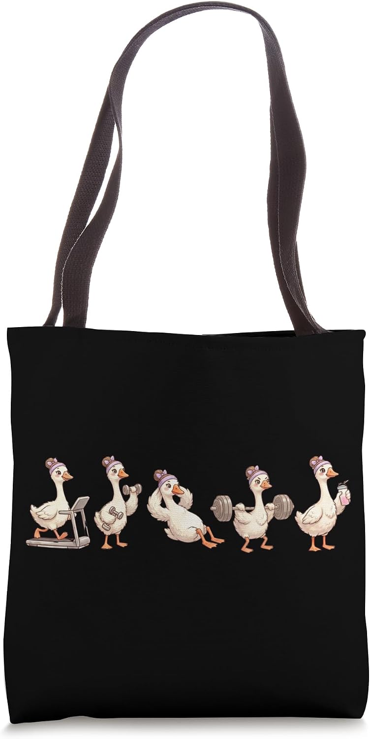 Goose Gym Workout Squats, dumbells Tote Bag