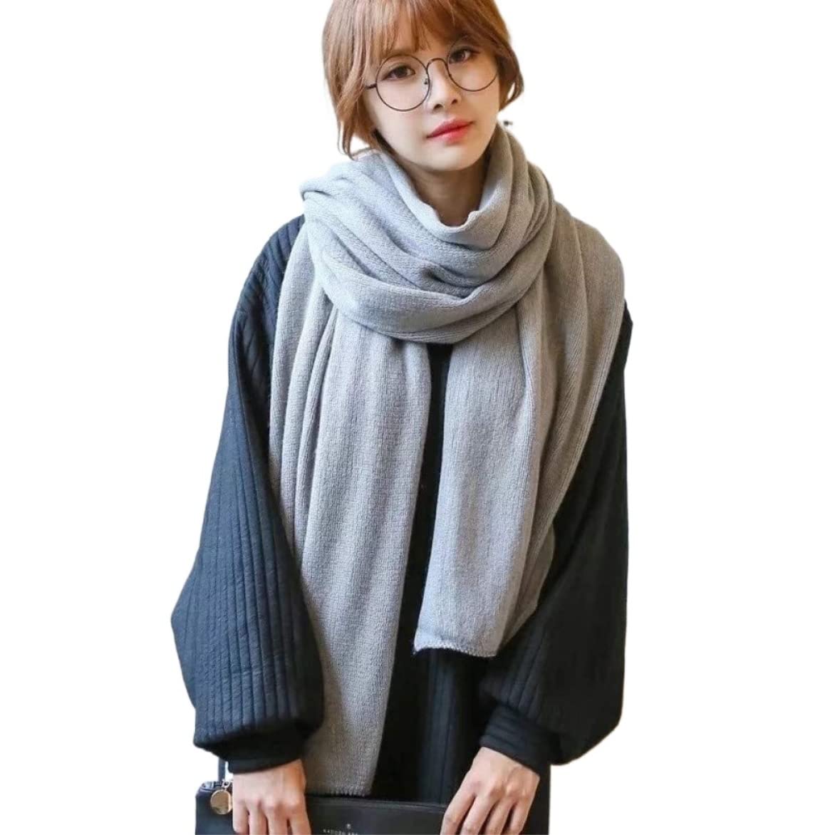 Fular Mujer Bufanda Bufanda De Invierno para Mujer, Chales De Punto Sólido para Mujer, Chales Gruesos Chal Mujer Fiesta (Color : M, Size : 200 * 50cm)