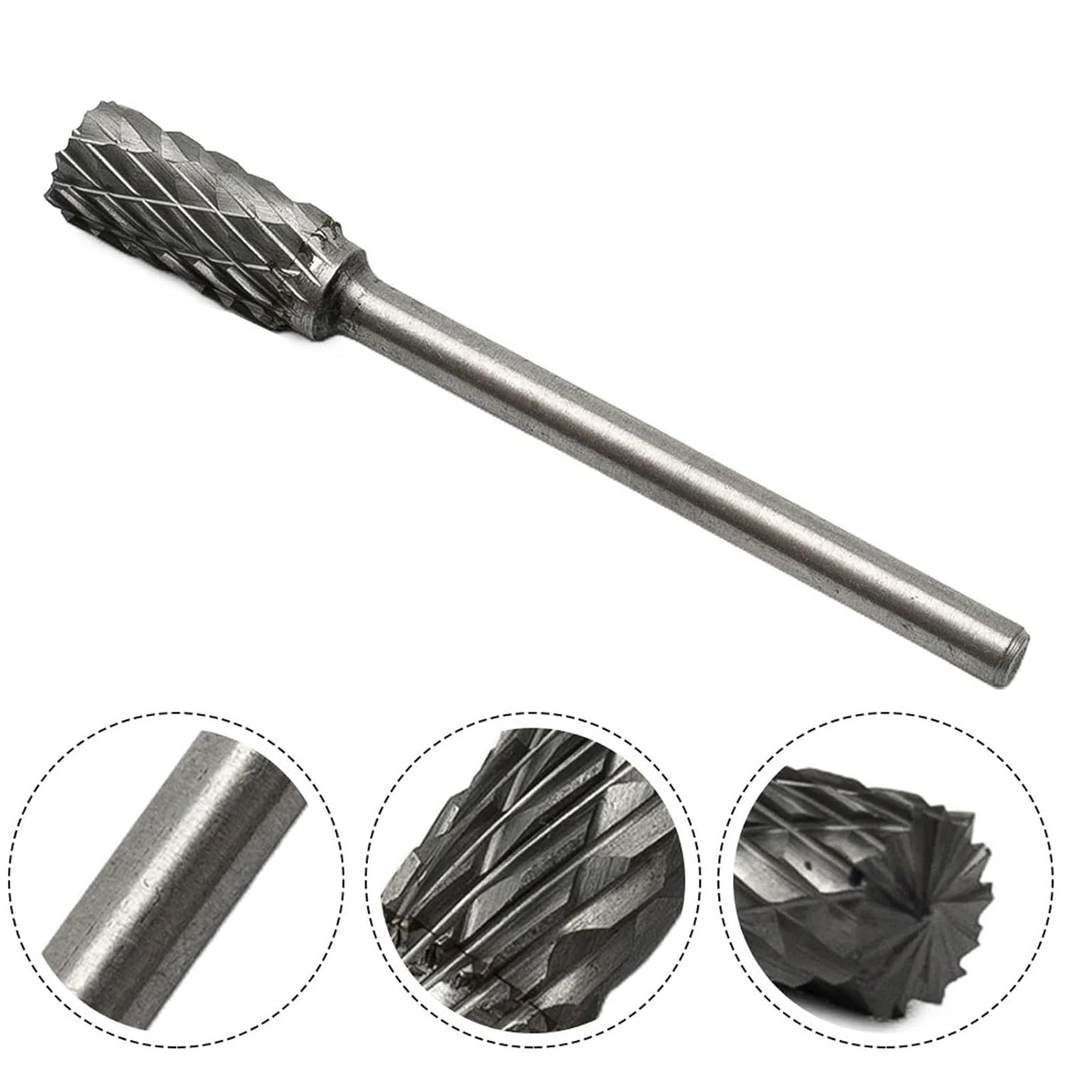 10 Types Carbide Head Rotary File Tool Point Burr Grinder Abrasive Tools Drill Die Milling Carving Bit Double Cut Tools(H)