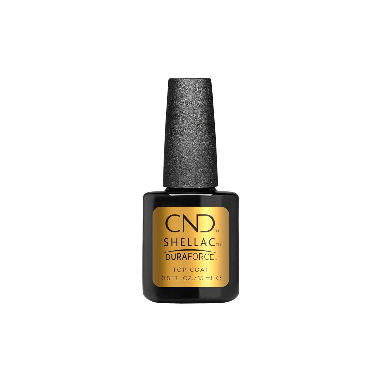 CND Shellac DURAFORCE Gel Nail Polish Top Coat, Last Step Mirror Shine Adhesive Longwear Layer for Thin Damaged Nails, 0.50 fl oz