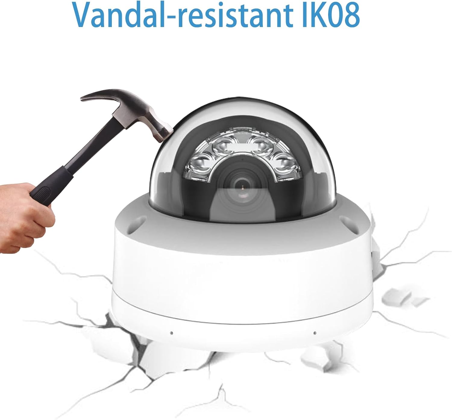 4K 8MP Dome Camera DS-2CD1183G2-LIUF Oringinal Hik, PoE, Smart Hybrid Light, Human/Vehicle Detection, IP67 & IK08 Rating, 2.8MM H.265+ Compression, SD Storage, International English Version