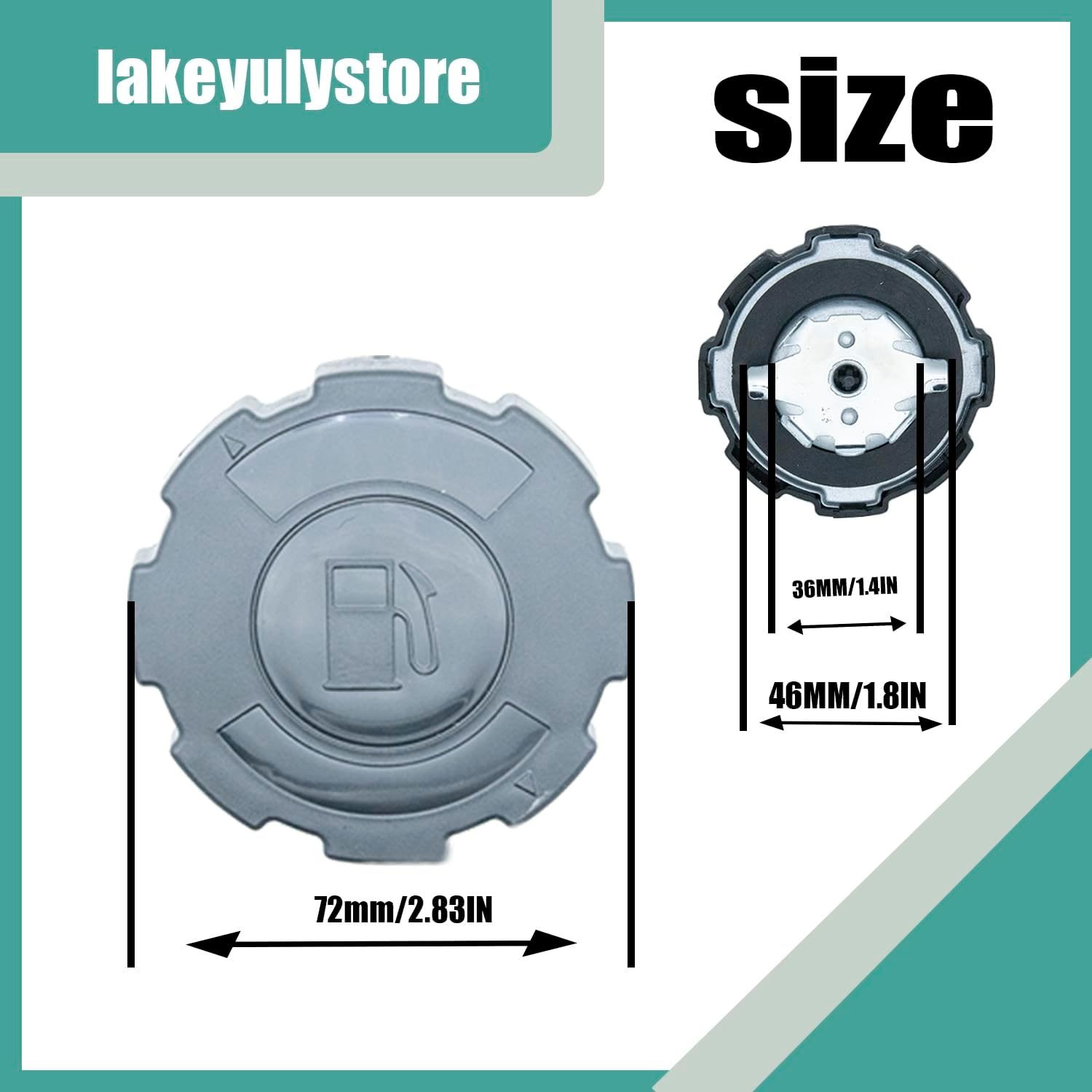 17620-ZH7-013 17620-ZH7-023 Fuel Gas Cap Replaces Honda GX110 GX120 GX140 GX160 GX200 GX240 GX270 GX340 GX390