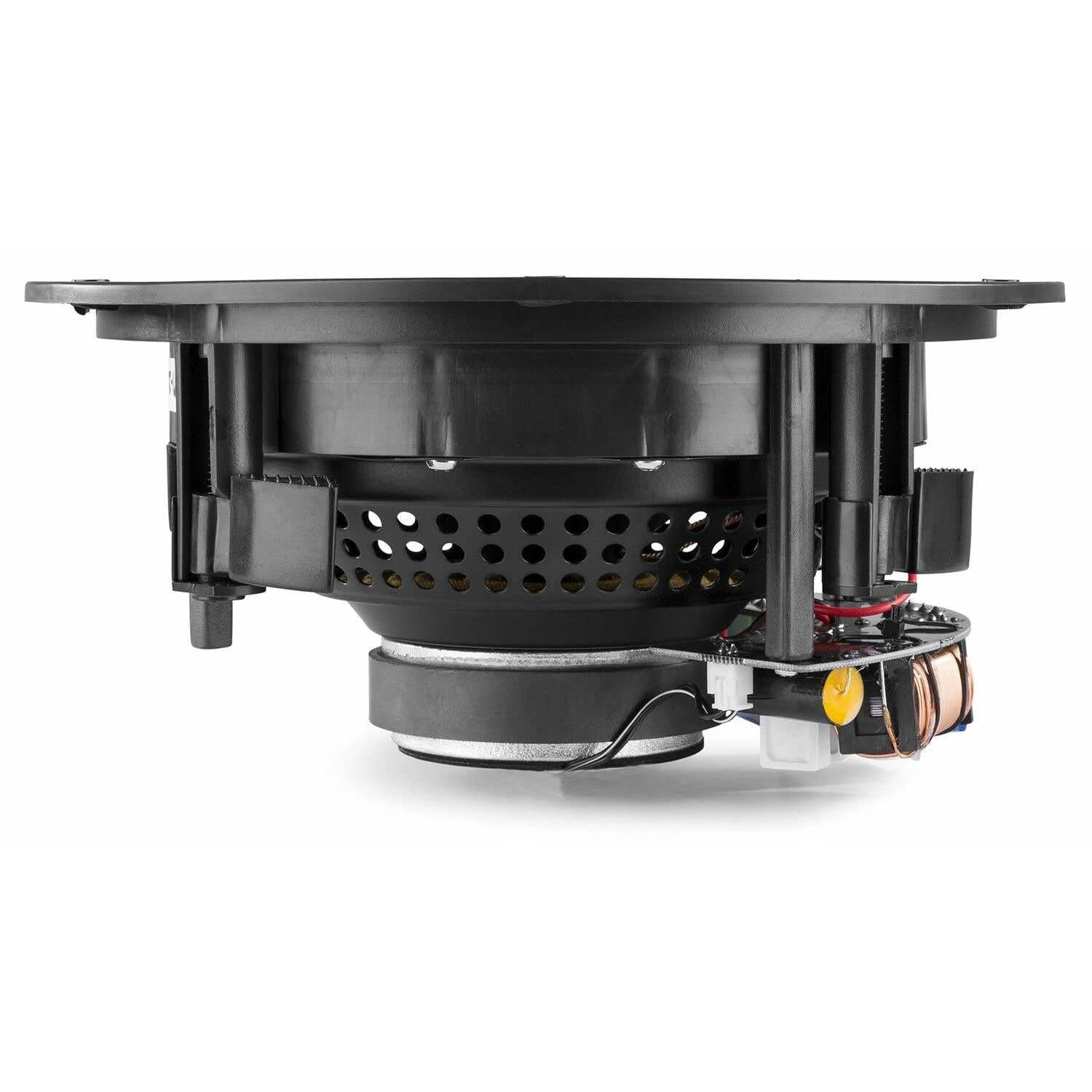 Power Dynamics FCS5 Altavoz empotrable de Techo de bajo Perfil 100 voltios, 8 ohmios y 80 w, empotrable de Techo Plano, Altavoces para Sistema de 100 V, bafle de 5 Pulgadas, Blanco