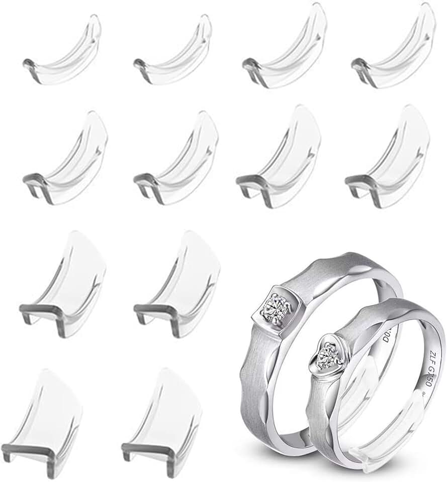 Ring Sizers for Loose,Ring Adjuster for Loose Rings Women Spacer Spacers for Women Snuggies Adjuster,A Set（12 Pcs，6 Size）
