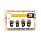DEMASLED 188 Pcs Compact Electric Wire Connectors with 2, 3, 4, and 5 Lever Terminals, Quick Connect Splice Connector Kit, Lever-Nut Terminals for Electrical Splicing and Wire Connections