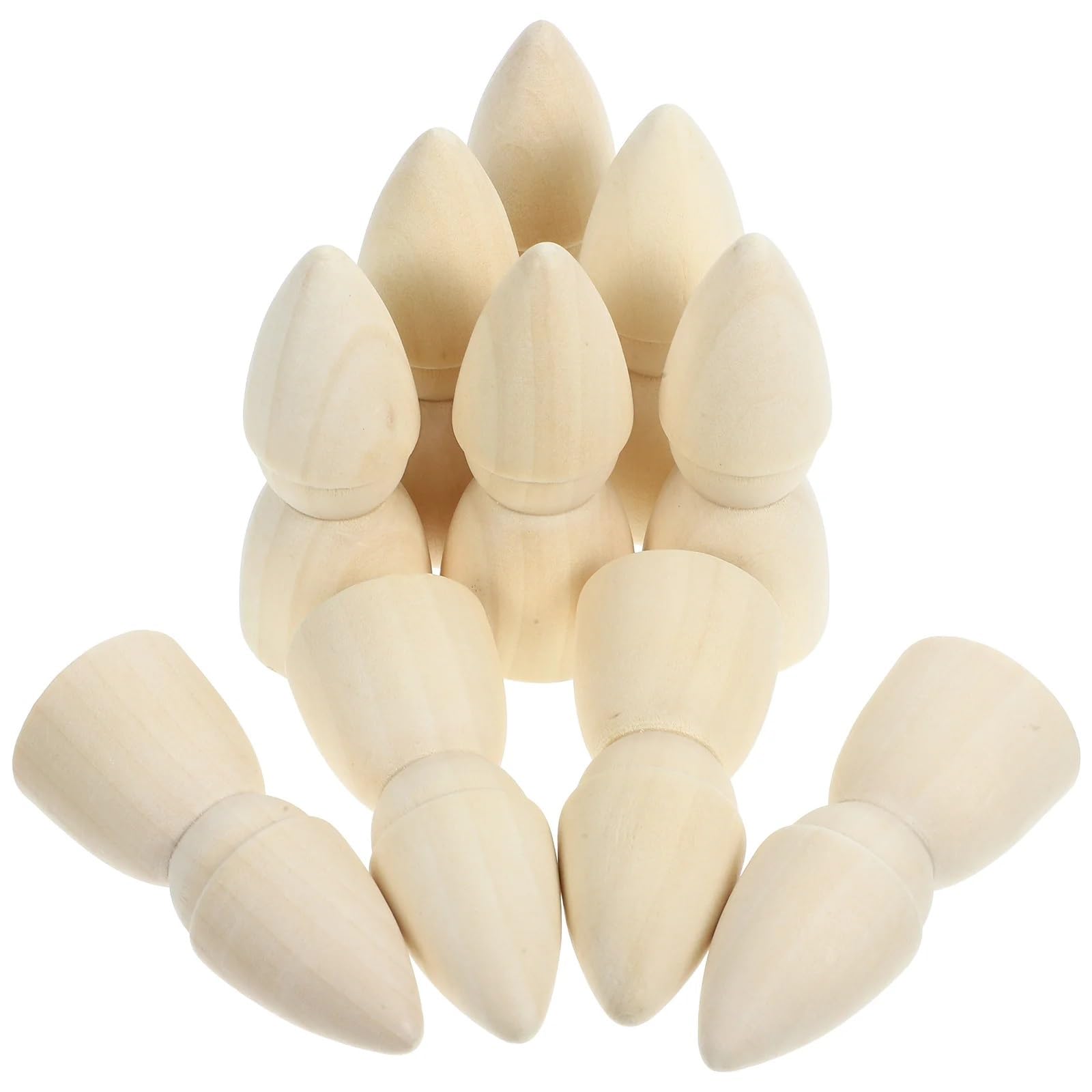 Unfinished Wood 20-Pack Unfinished Wooden Peg People, Blank Figures for DIY Painting & Kids Crafts