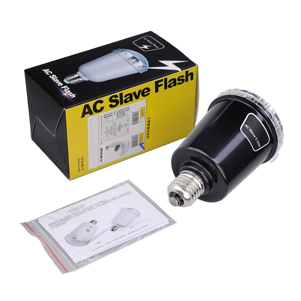 Tefola NiceFoto I-50S Mini-Fotostudio-Blitzlicht 45 W 5500 K Glühbirne GN15 E27 Slave-Lampe (AC 220 V)