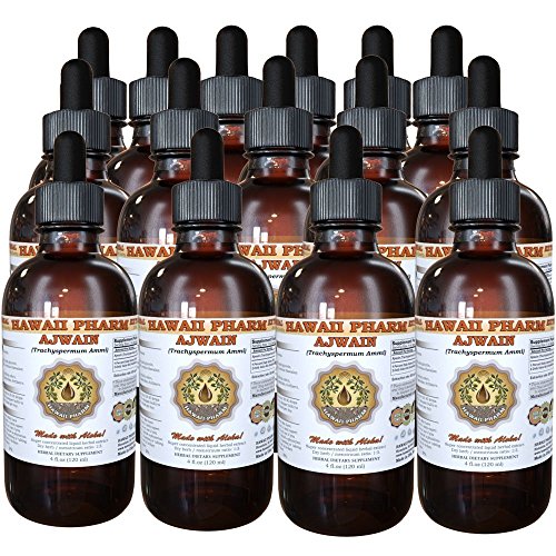 Hawaii Pharm Ajwain (Trachyspermum ammi) Seed Liquid Extract, 4 fl oz, 15-Pack