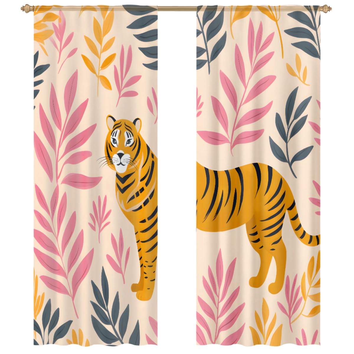 Tiger Sheer Curtains 55
