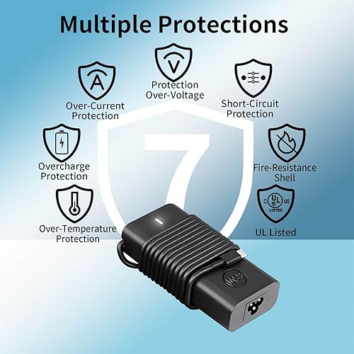 Miniatura 5 de Cargador de laptop USB C delgado de 65 W para cargador de laptop Dell USB C, compatible con Dell Latitude 5420 5520 5540 7420 7410 3450 5290 7400,