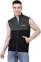 Kalt Men Sleeveless Zipper Fleece Dual Colour Jacket