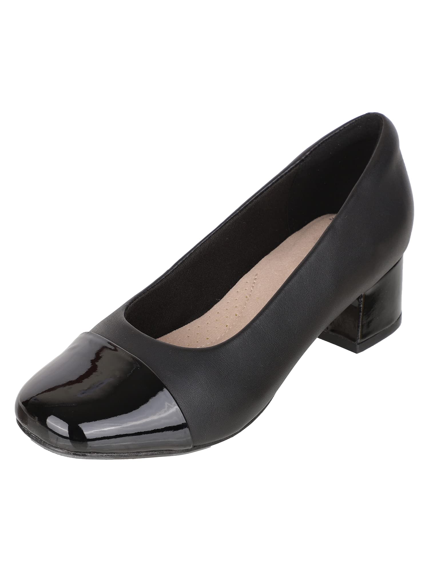 Clarks Womens Marilyn Sara Black Combi Slip On Shoes-8 UK (26153413 (B09NR94W19) Amazon Price History, Amazon Price Tracker