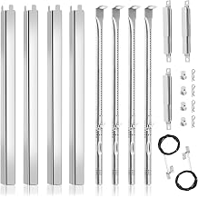 Criditpid Grill Replacement Parts for Char-Broil Performance 4 Burner 463365021, 463331221, 463366022, Charbroil 463448021, 463655421, G325-0002-W1 G327-2100-W1, Heat Plates, Burner and Ignitor Kit.